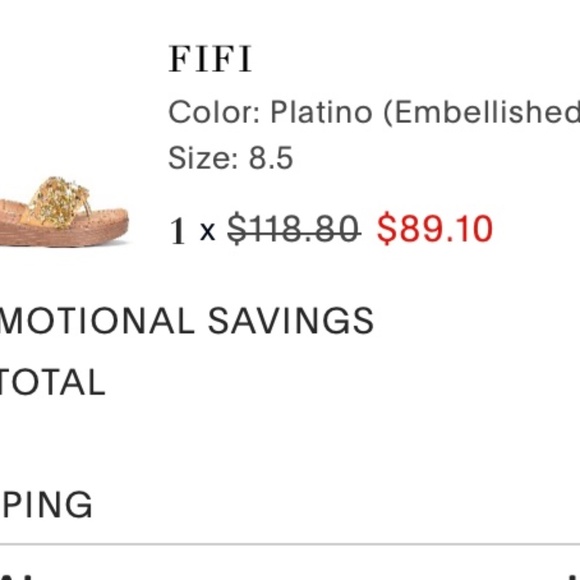 Worn Once! Donald Pliner FIFI Platino Embellished Satin Wedge Sandal 8.5 - Picture 15 of 15